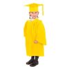 Child in graduation gown yellow colour