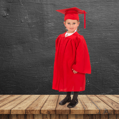 Child in graduation gown different colour slideshow