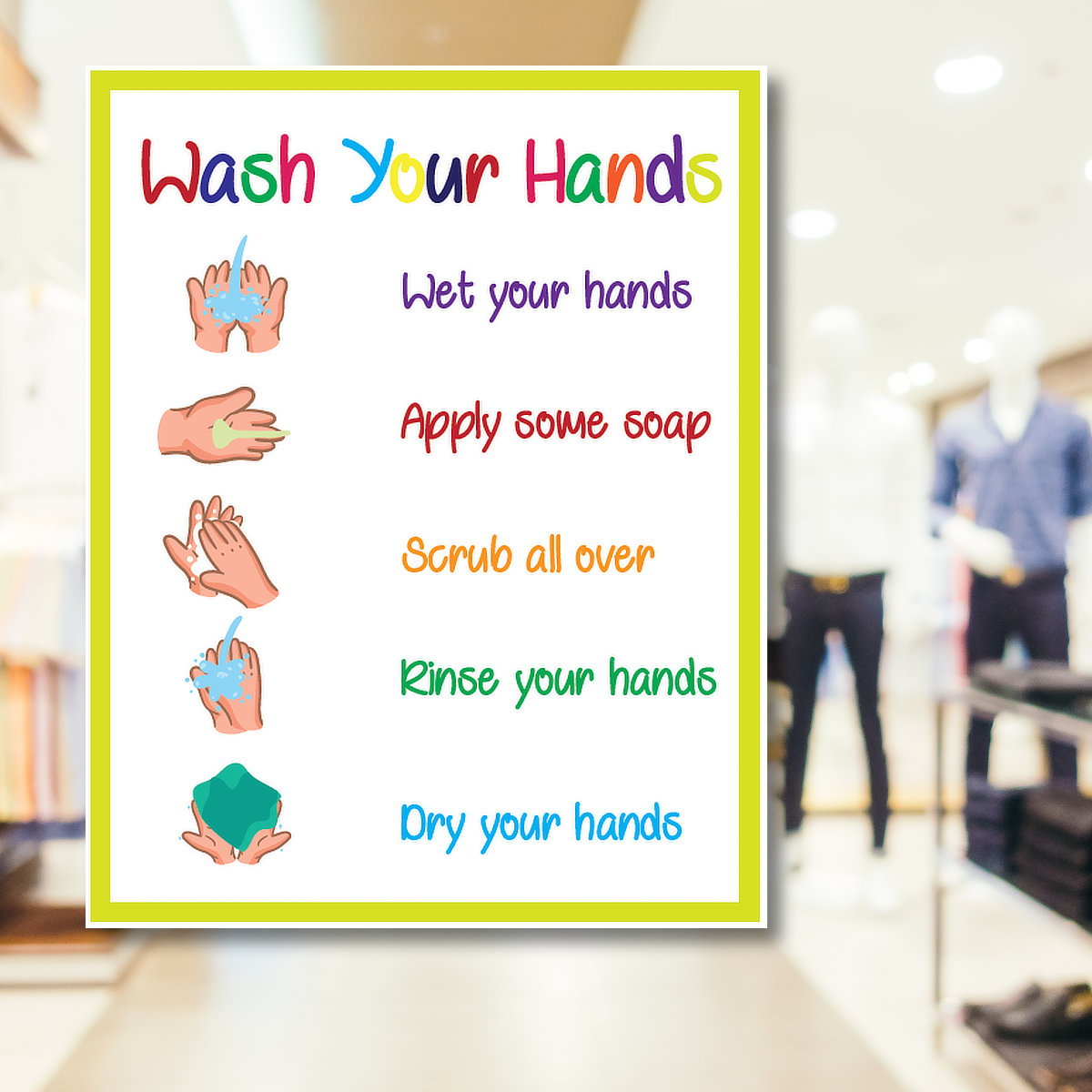Hand Washing How To Poster