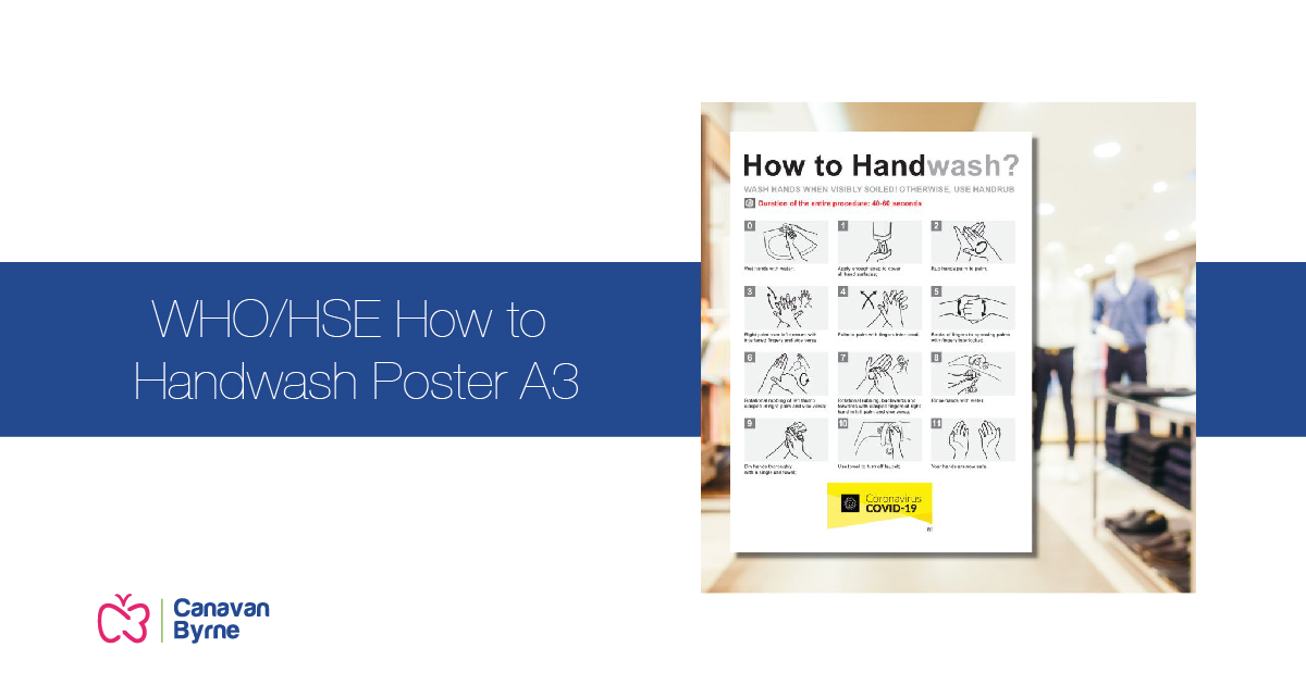 WHO/HSE How to Handwash A3 Poster - Early Years Shop