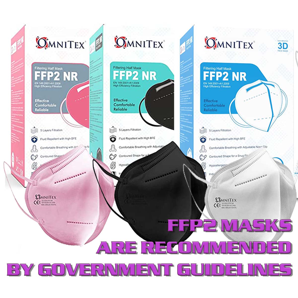 Omnitex FFP2 Mask (Box of 20) Early Years Shop