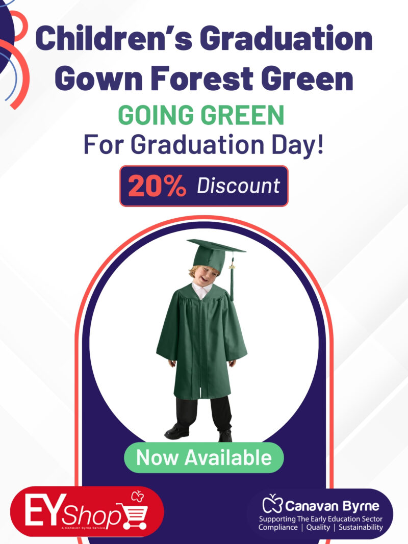 Children's Graduation Gown Forest Green