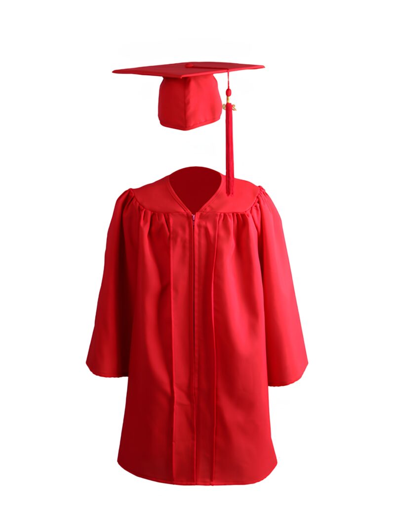 Children's Graduation Gown Forest Red