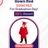 Children's Graduation Gown Forest Red