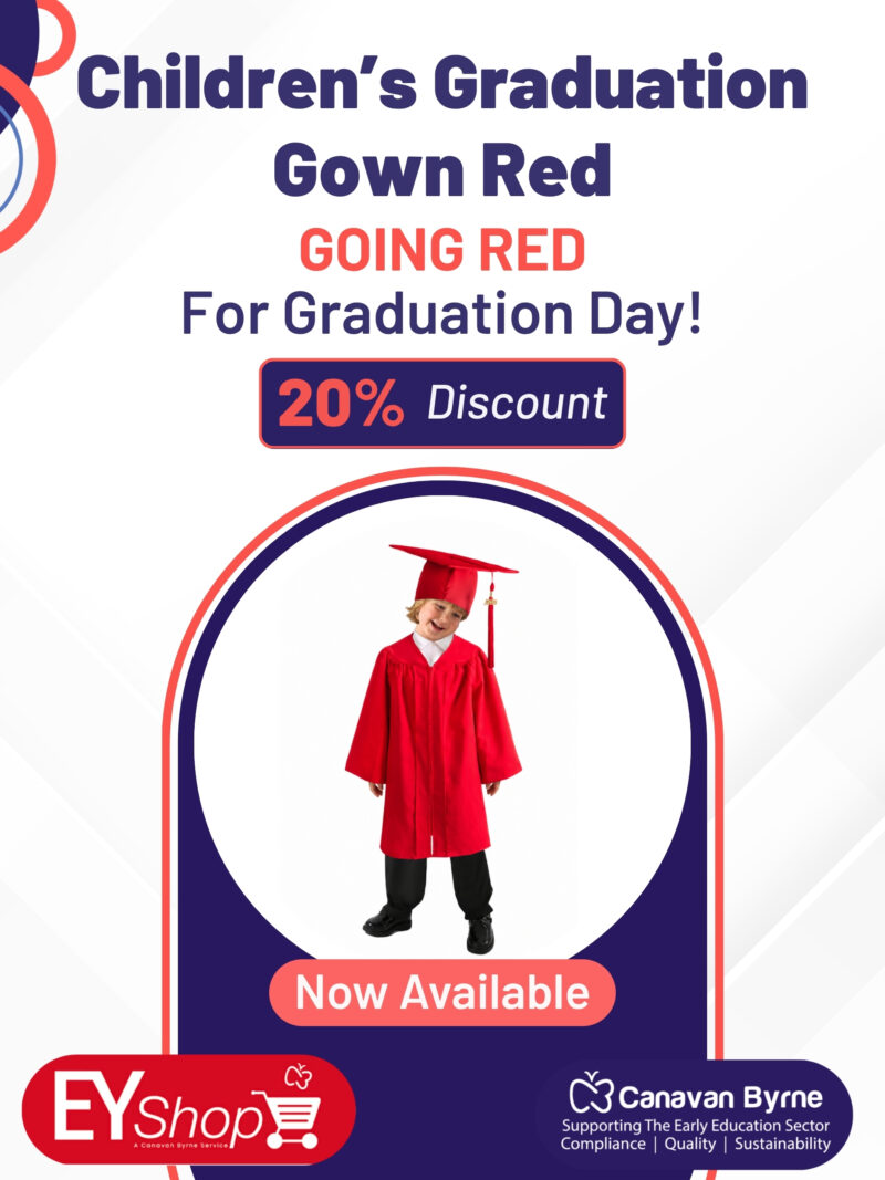Children's Graduation Gown Forest Red