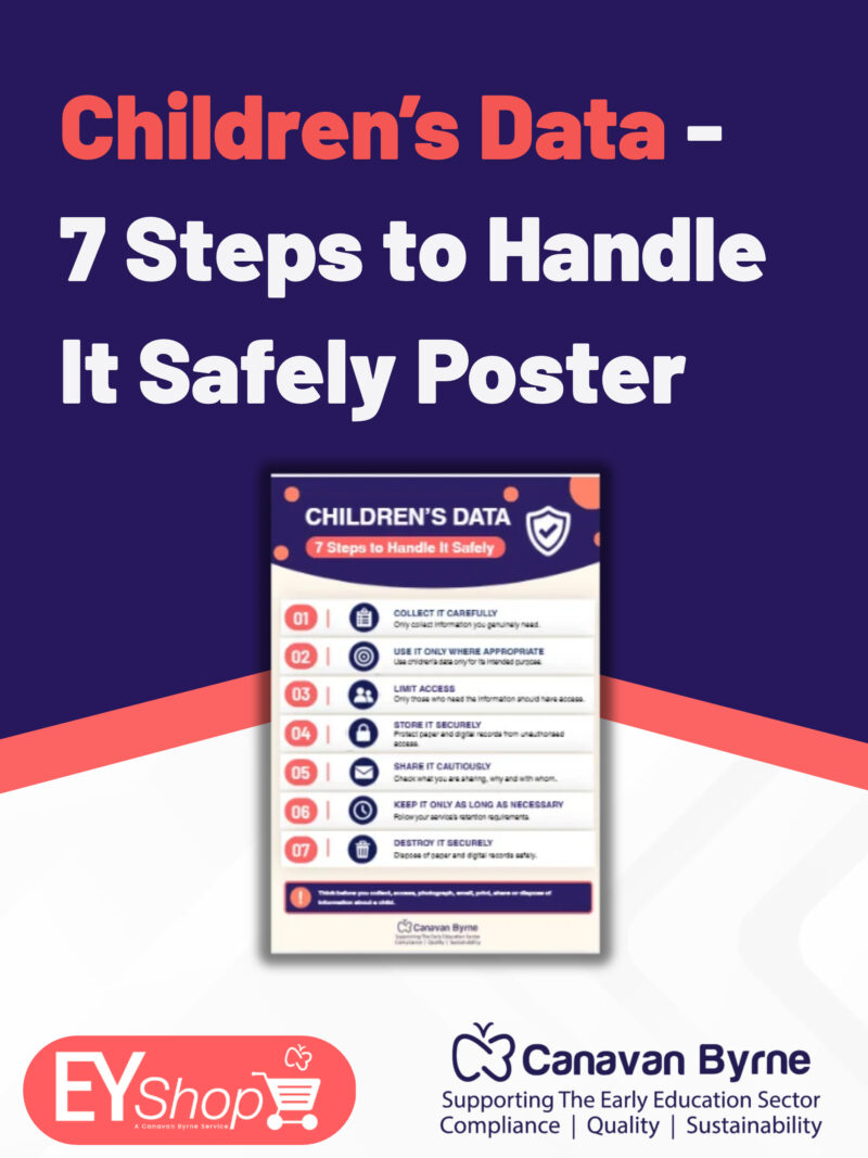 Children’s Data - 7 Steps to Handle It Safely Poster - thumbnail Children’s Data Protection Poster – 7 Steps to Handle It Safely