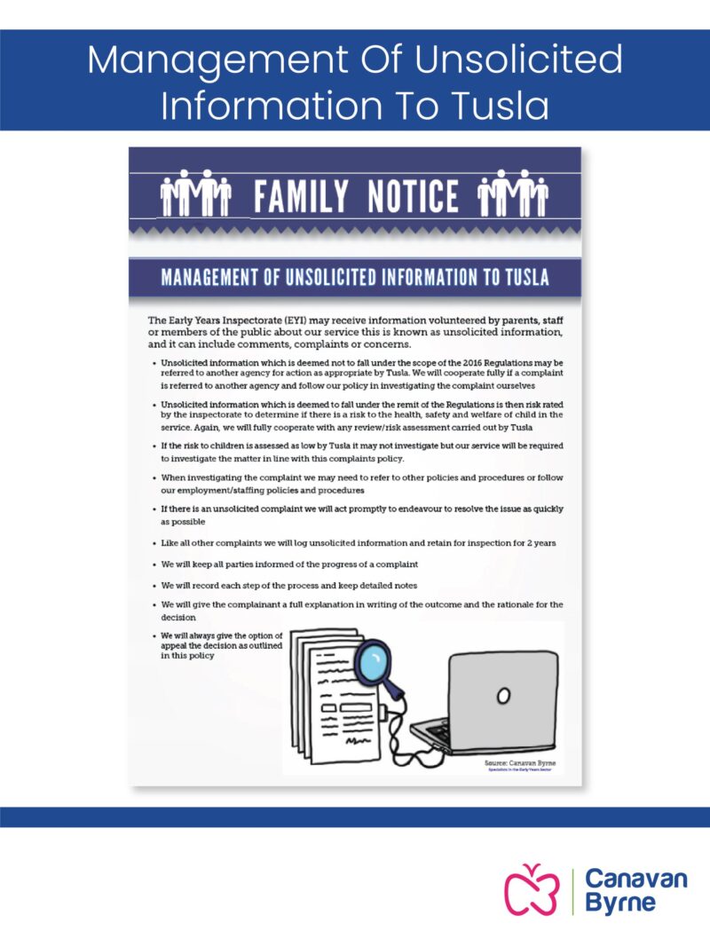 Management Of Unsolicited Information To Tusla