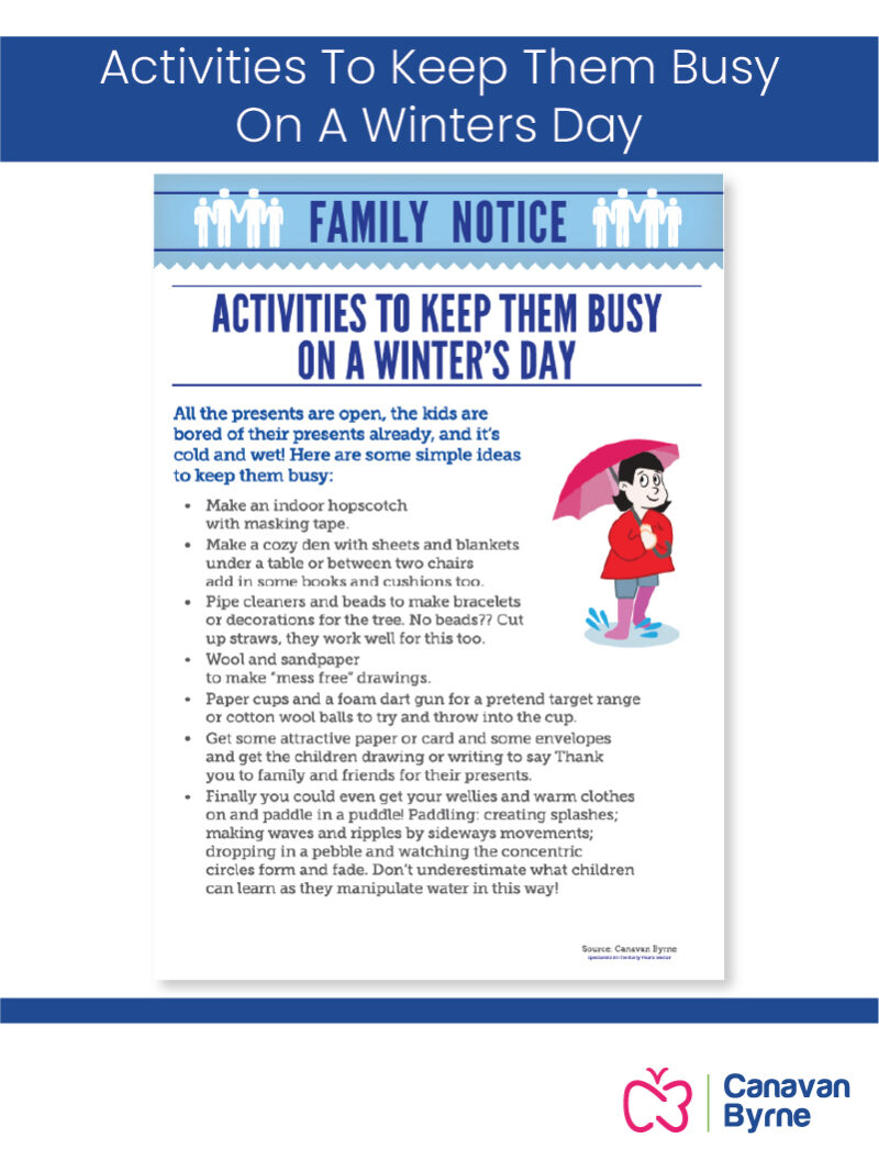 Activities To Keep Them Busy On A Winters Day