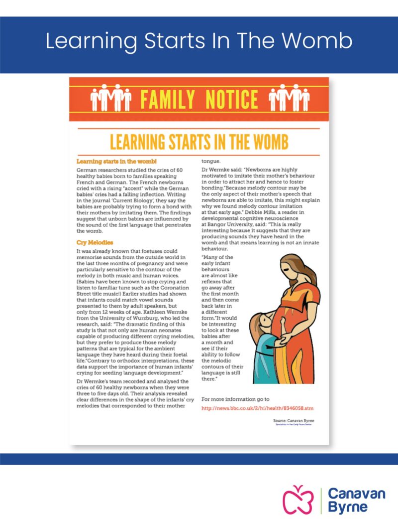 Learning Starts In The Womb